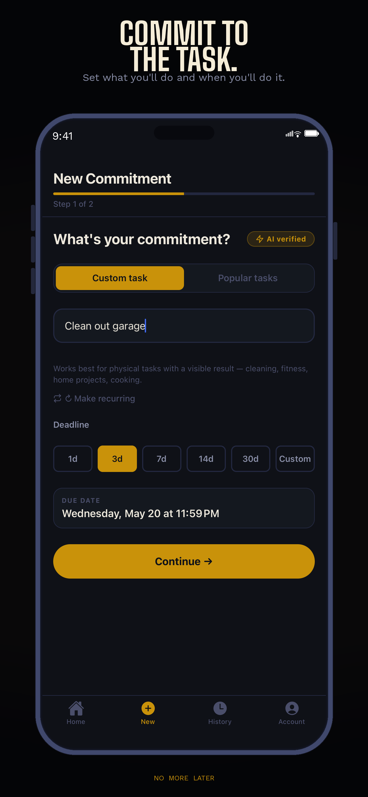 Create a new commitment